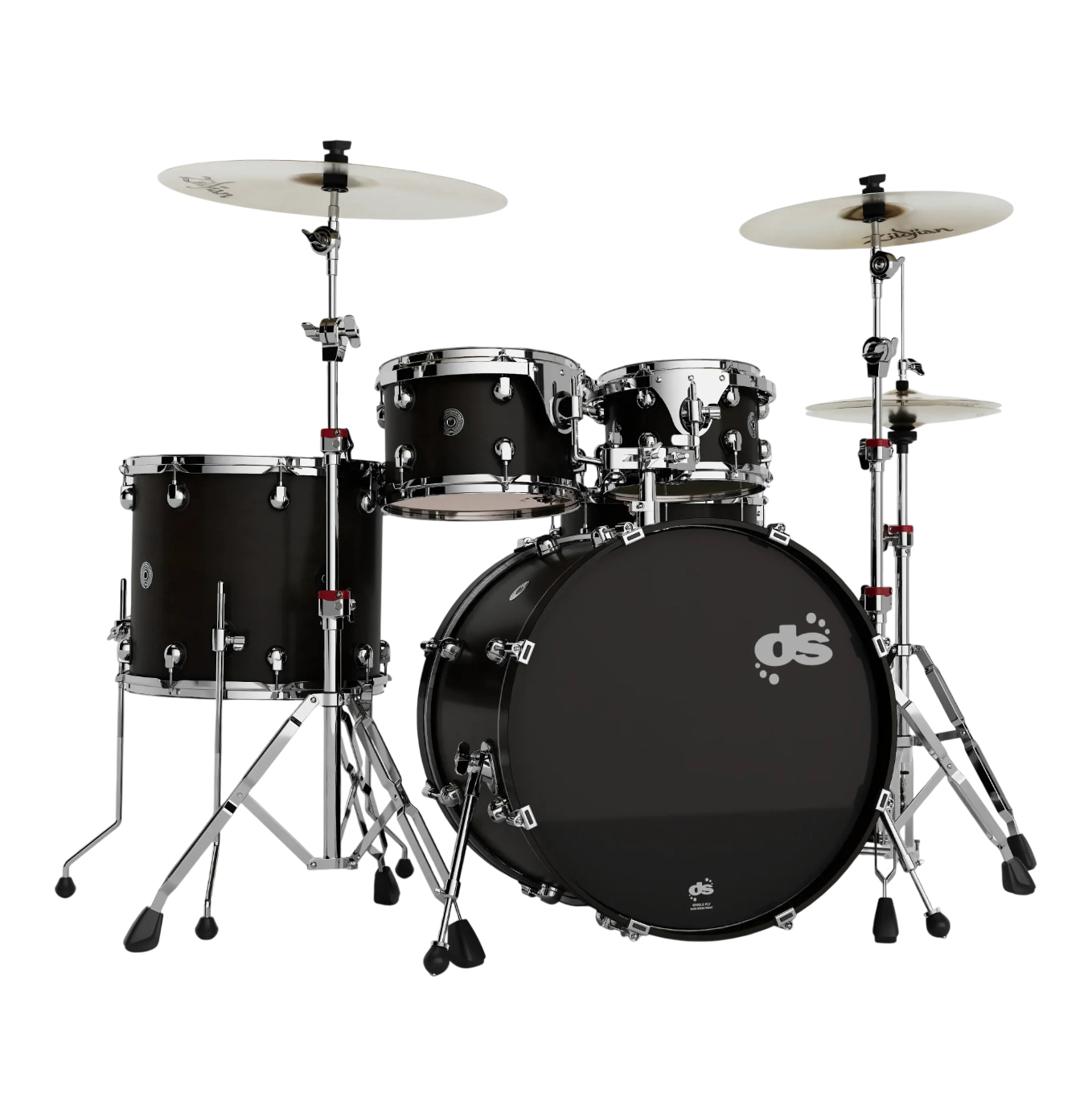 ds Drum GROOVEMASTER Black Mist Stain Hard Satin Studio Kit