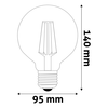 Avide LED Filament Globe G95 7W Dimmable/Amber E27 360° 2500K