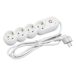Entac Socket Extension Design Cord 4 Sockets 1.5m