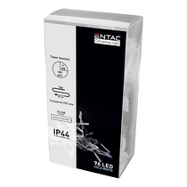 Entac Christmas IP44 96 LED Light With Timer CW 7m