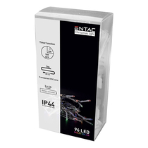 Entac Christmas IP44 96 LED Light With Timer Multicolor 7m
