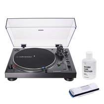Audio Technica AT-LP120X/HS6 Black Bundle