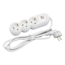 Entac Socket Extension Design Cord 3 Sockets 3m