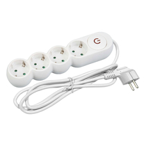 Entac Socket Extension Design Cord 4 Sockets 3m