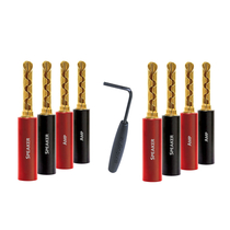 AudioQuest SureGrip-100 BFA/Banana Gold Plated (8 pcs)