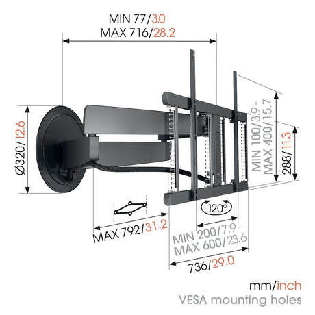 Vogel's TVM 7655 Black