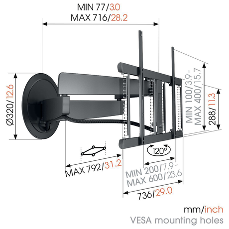 Vogel's TVM 7675 Black