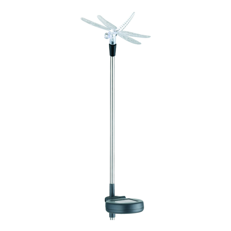 Entac Garden Solar Lamp 34cm Stainless Steel Dragonfly