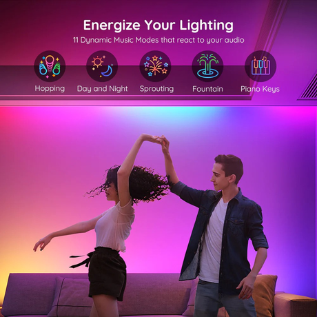 Govee RGBIC Basic Wi-Fi + Bluetooth LED Strip Lights H618C