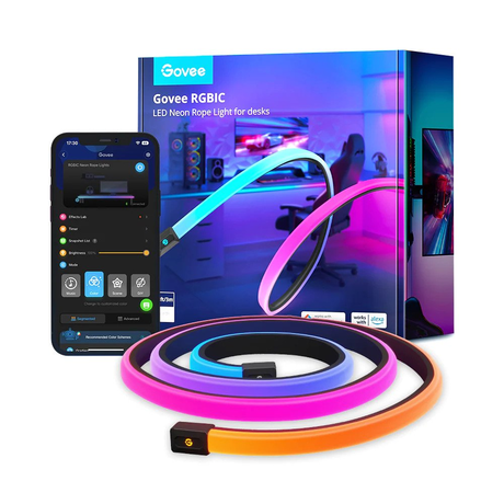 Govee RGBIC LED Neon Rope Lights for Desks H61C3