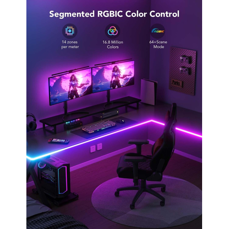 Govee RGBIC LED Neon Rope Lights for Desks H61C3