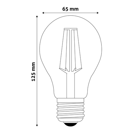 Avide LED Filament Globe 12W E27 A65 360° 4000K