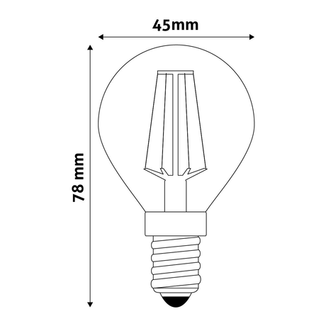 Avide LED Filament Mini Globe 7W E14 360° 2700K