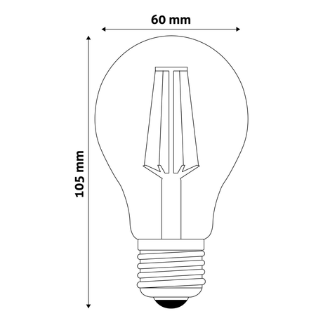 Avide LED Milky Filament Globe 9W E27 360° 2700K