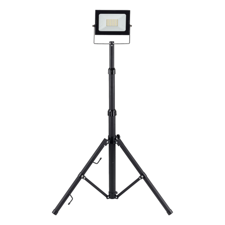Avide LED Προβολέας Slim SMD 30W Λευκό 4000K 1 Κεφαλή με Τρίποδο