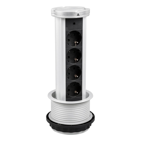 Entac Socket Extension Cord Vertical 4 Sockets
