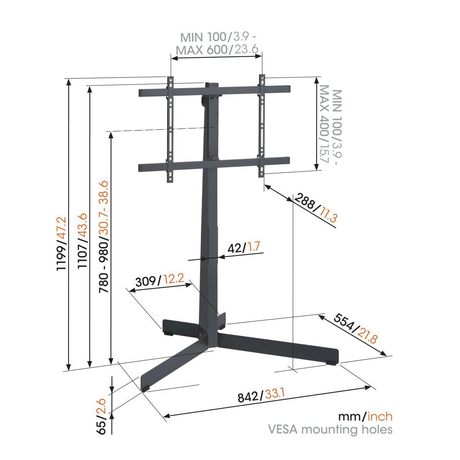 Vogel's TVS 3690 Black