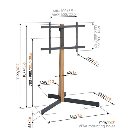 Vogel's TVS 3695 Black